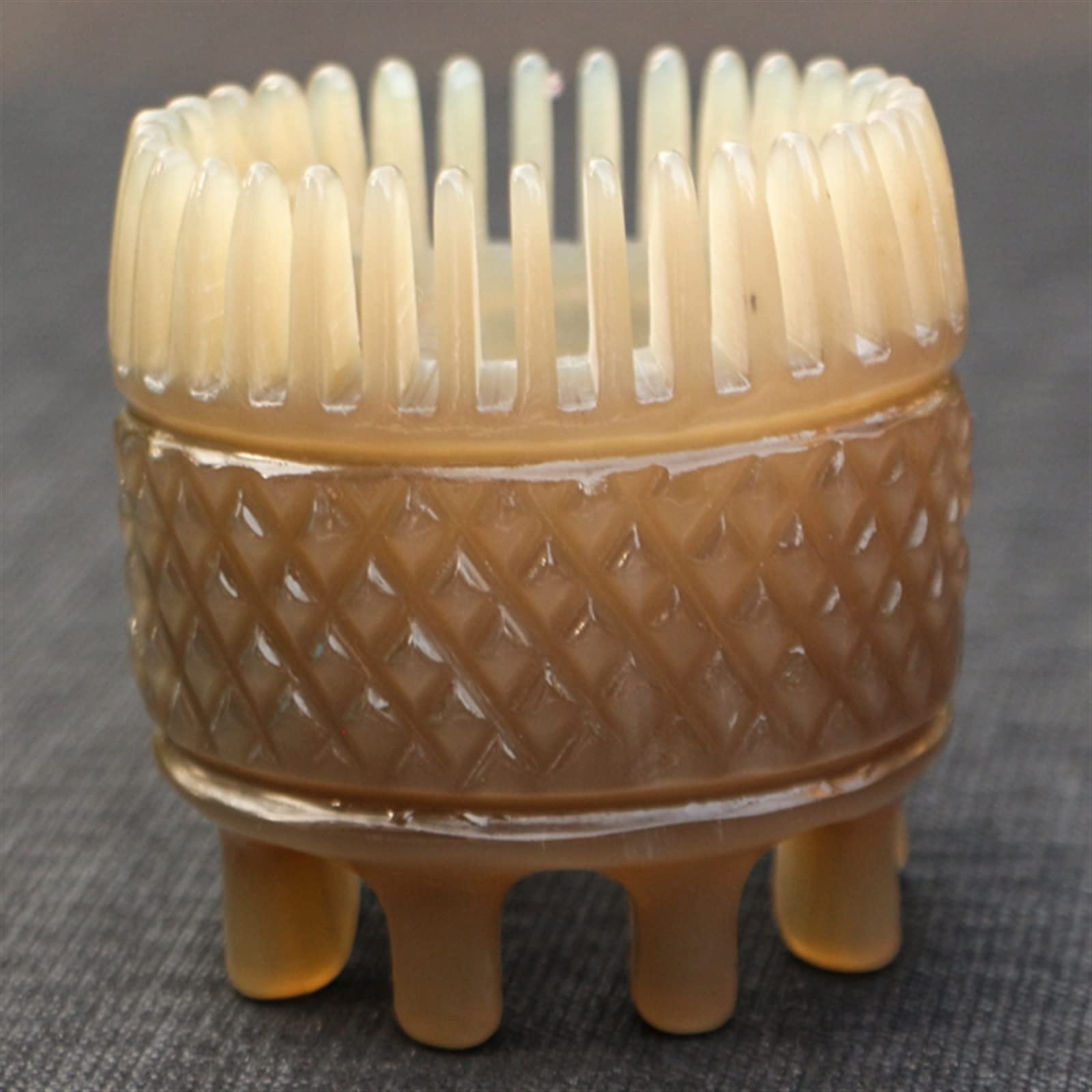 BAWHO Peine de Masaje de Cuerno Natural, Herramienta Gua Sha, Cabezal de raspado de meridianos del Cuero cabelludo, Cepillo de Masaje de acupuntura, antipérdida de Cabello, 1 Uds.