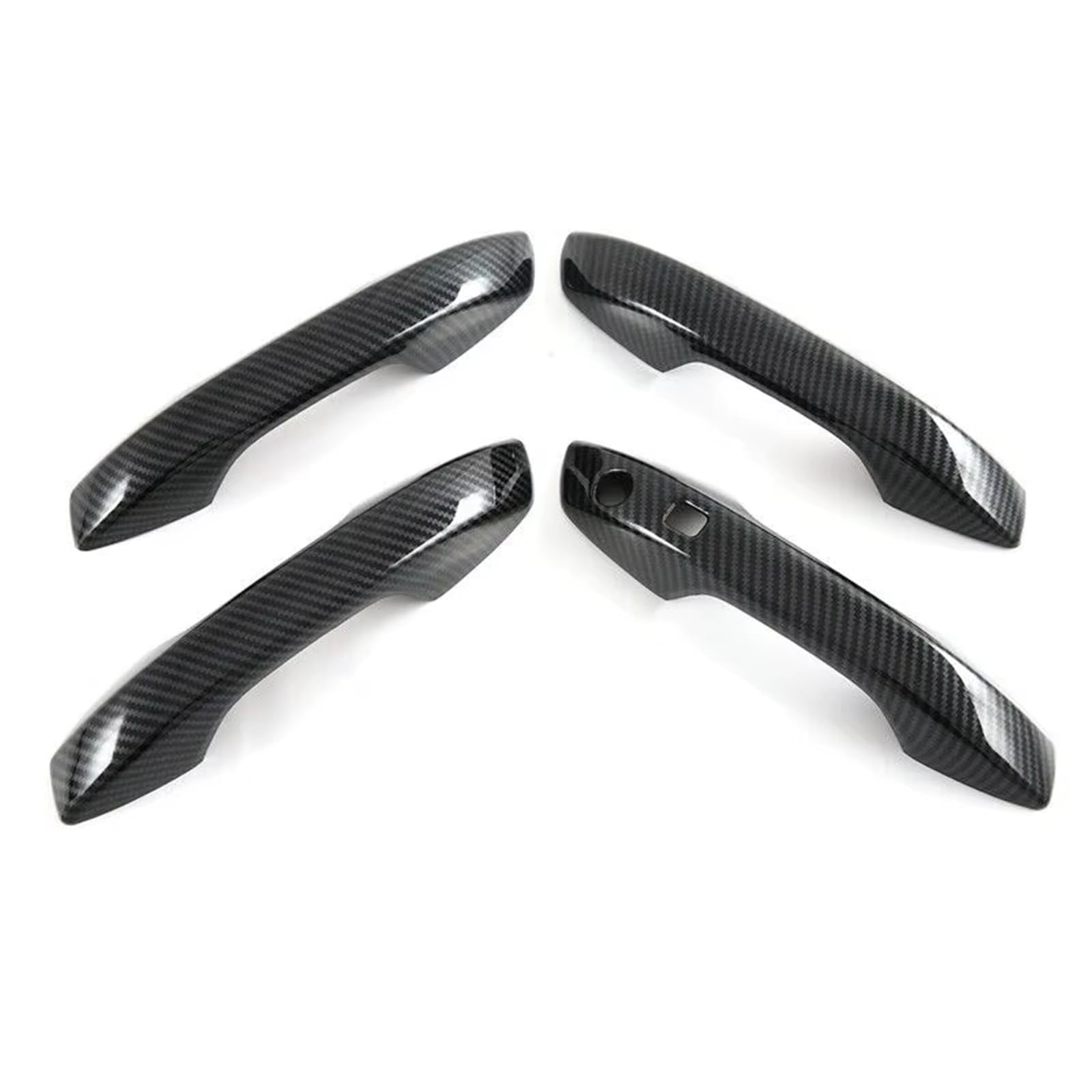 Caqrbcx Carbon Fiber Outer Door Handle Trim Car Door Handle Trim Compatible With Byd For Atto 3 2022-2023 Car 4Pcs Door Handle Cap Cover Trim Plus Pair Set Accessories