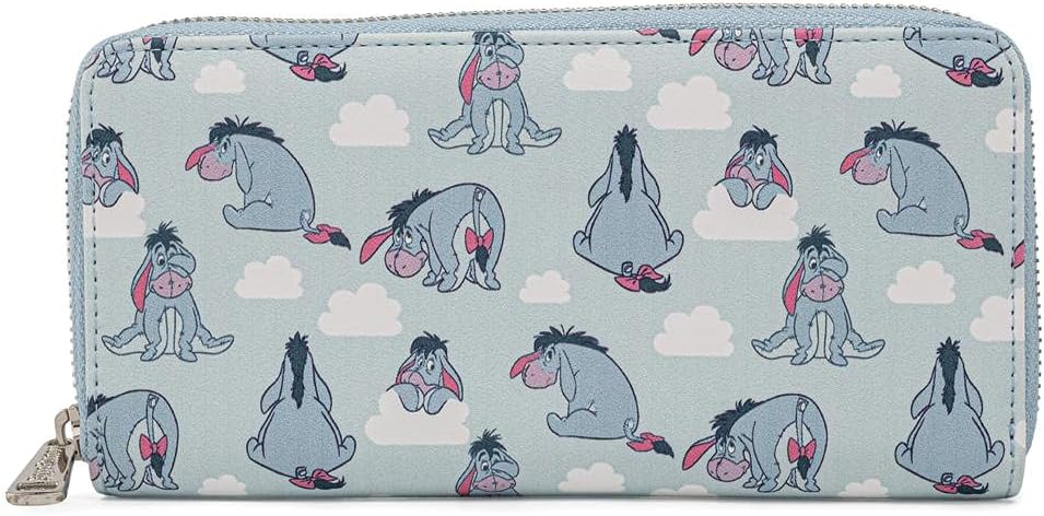 Loungefly Disney Winnie the Pooh Eeyore Zip Around Faux Leather Wallet, Multi