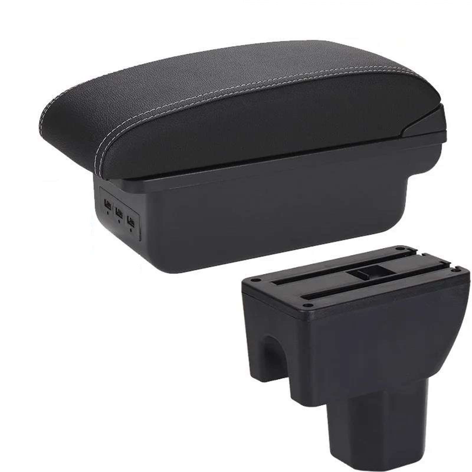 Accoudoirs Voiture Organiseur Console Centrale Double Couche Boîte Rangement Pour Suzuki Pour Accessoires Remplacement Pour Splash(Type F)
