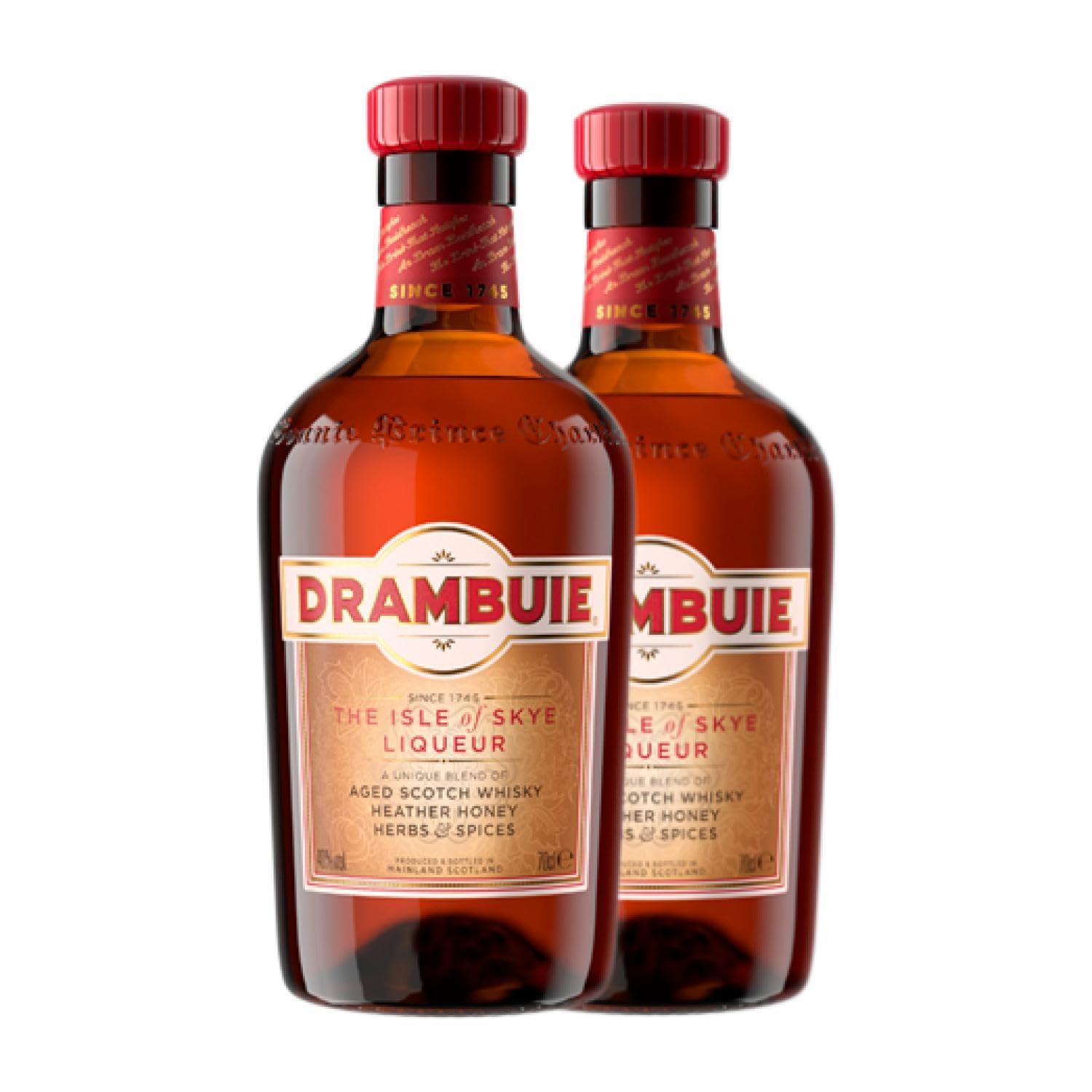 Licores Drambuie Licor de Whisky 70 cl (Caja de 2 Botellas de 70 cl)
