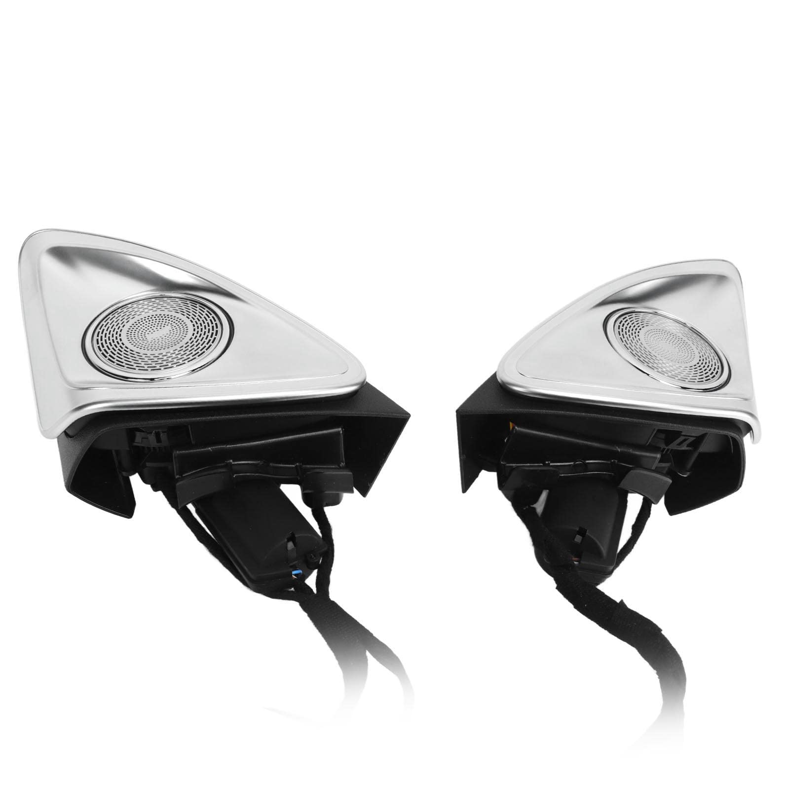 Tweeters de Altavoces de Audio para Automóvil, Juego Tweeters Altavoz con Rotación 4D para Clase E W213 2017-2021, Superficie Lisa, Luz Ambiental LED 64 Colores, Actualización Sonido Automática