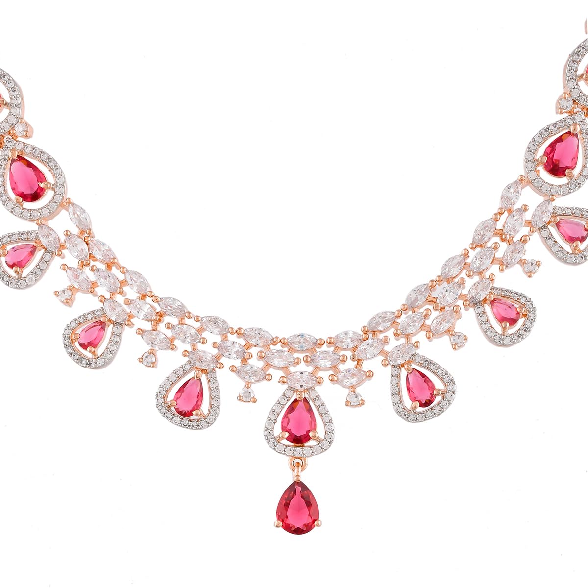 Women's Sparkling Elegance CZ Waterfall Jewellery Set, Gift Ready