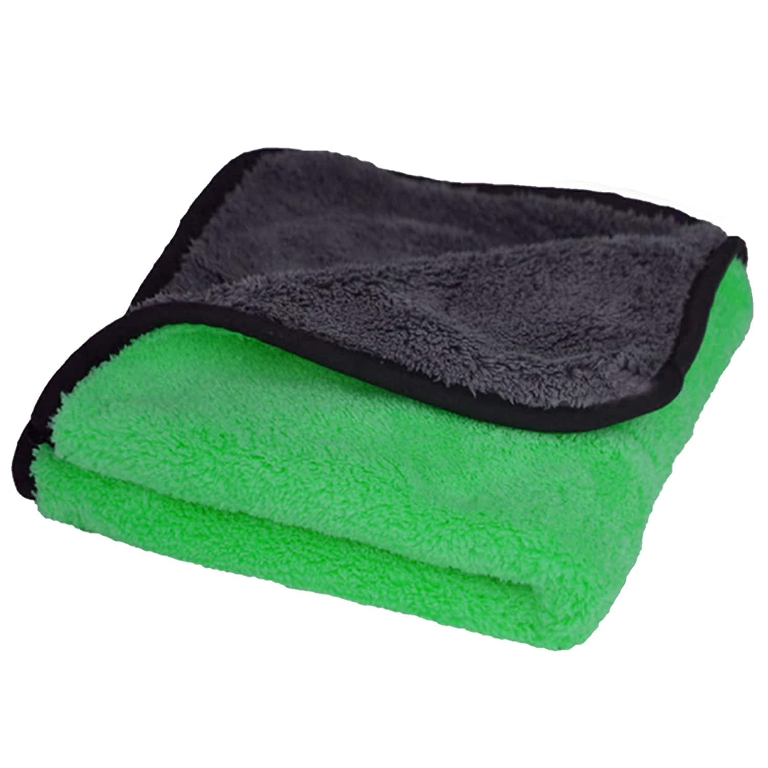 Avigear Car Detailing Towels Ultra Thick Double Layers Microfiber Polishing Waxing Drying Cleaning Towel Cloth for Car Home Kitchen Furniture 800GSM (40cmX40CM, Green)