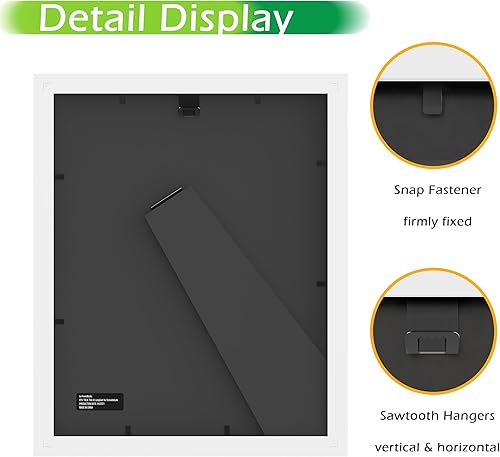 Vista 182 de FrameWorks Marcos de fotos clásicos de madera de 11 x 14 a 8 x 10 pulgadas con vidrio templado, roble natural, paquete de 6