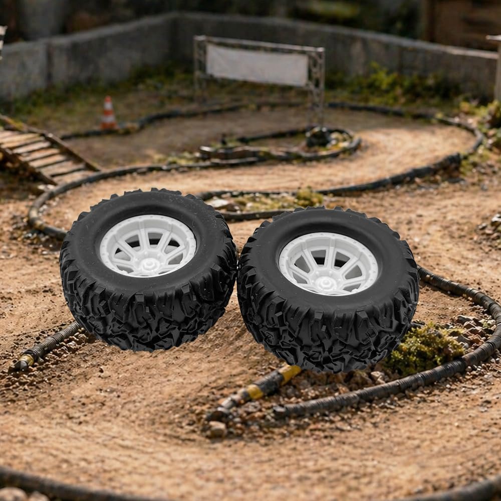 Juego De 10 Ruedas De Goma De 20 Mm Con Ejes De 2 Mm, Accesorios Para Coches RC Y Modelos DIY