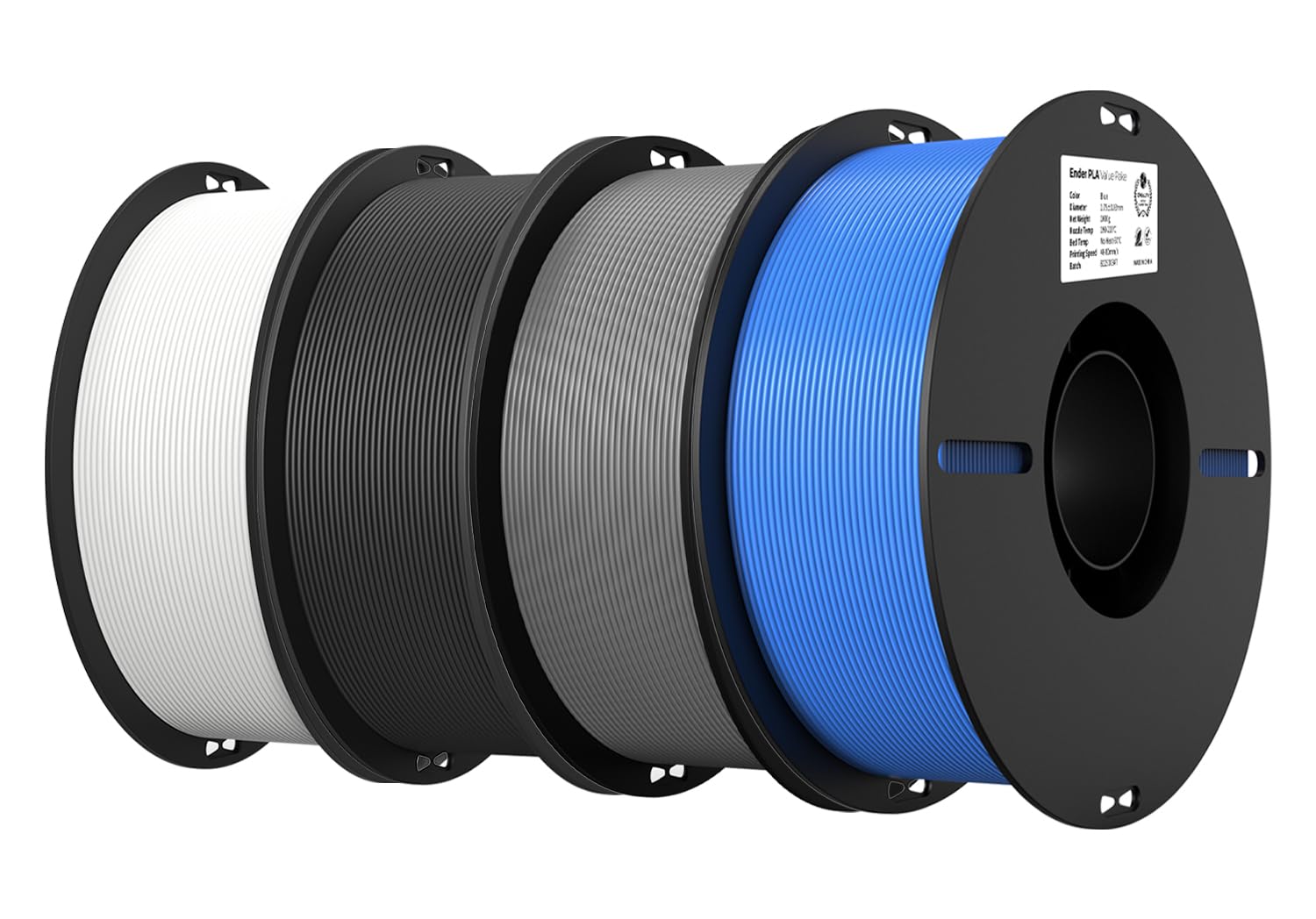 Creality PLA Filament 1.75mm Multi‑Color, 4‑Pack, 4KG Total