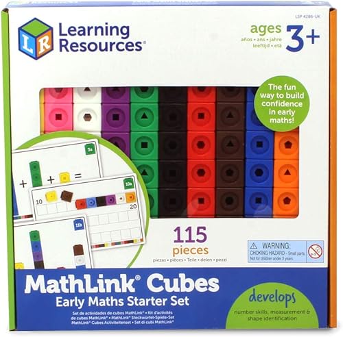 Miniatura 2 de Learning Resources (UK Direct Account LSP4286-UK MathLink - Juego de 100 cubos, 3 años, multicolor, 9.3 x 8.8 x 1.3 in