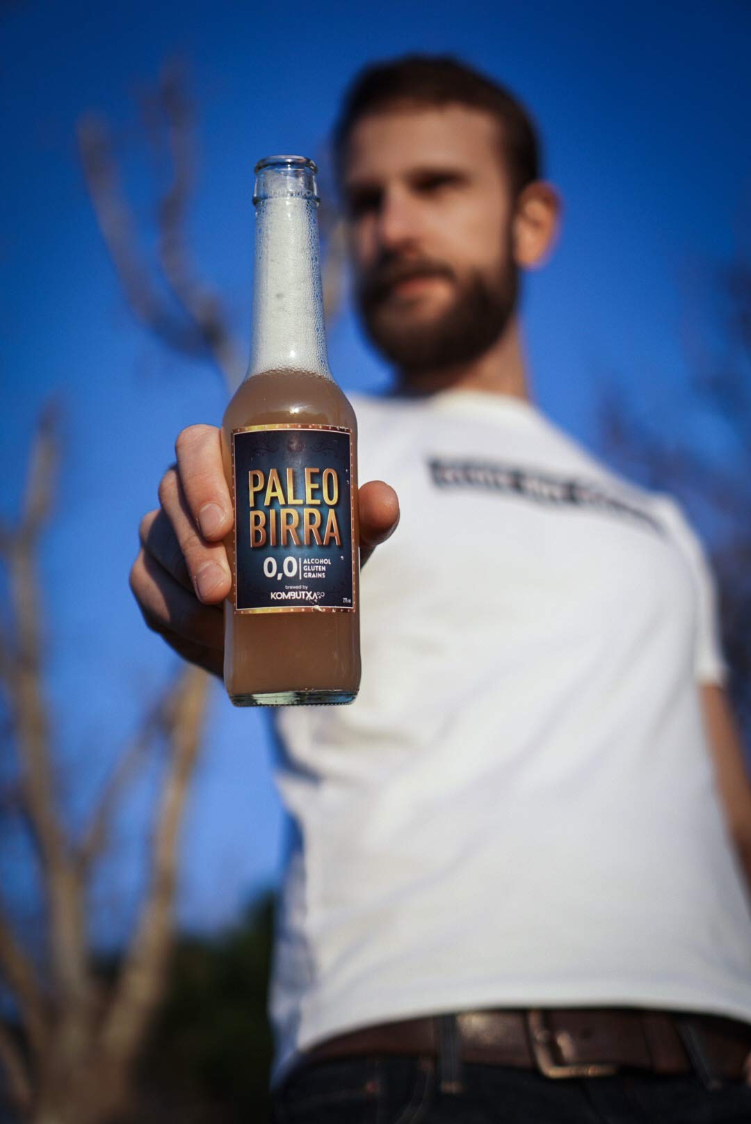 KOMBUTXA TÈ KOMBUCHA BIBITA ECOLOGICA - Confezione da 12ud di 250ml | Sapore Paleobirra | Bevanda Energetica al Tè Fermentato Biologico | Senza zuccheri aggiunti