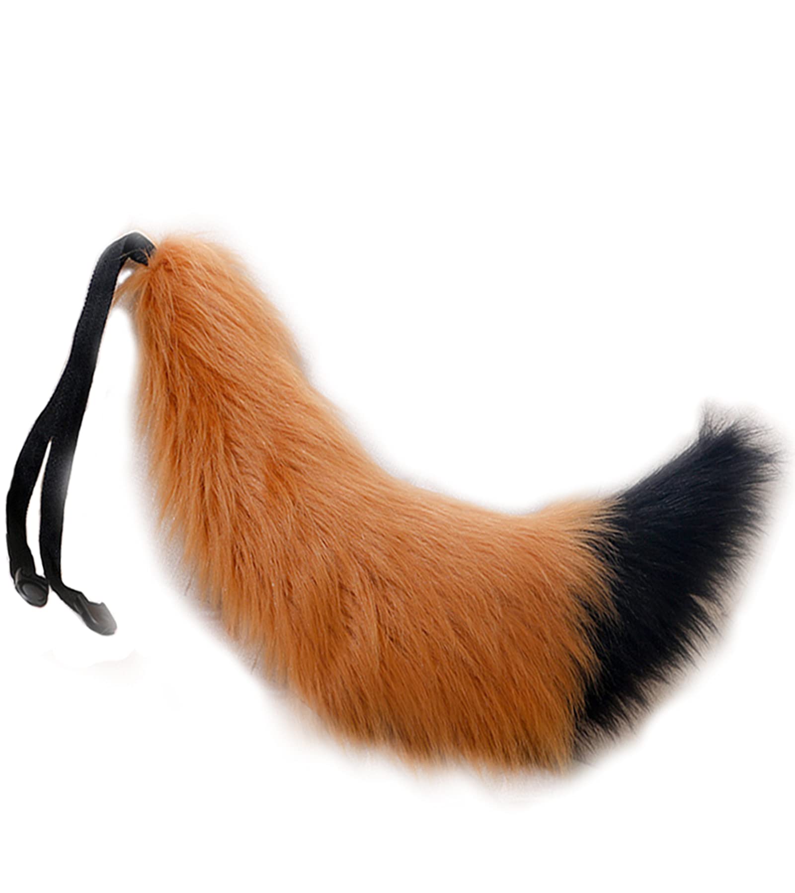 Fxaelian Faux Fur Animal Big Tail Fox Cat Dog Wolf Tail Set Halloween Cosplay Party Costume Accessory