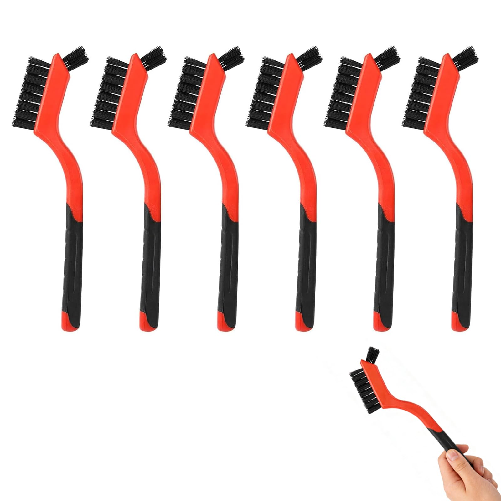 Brosses de nettoyage en nylon pour espaces restreints avec mini trou lot de 6