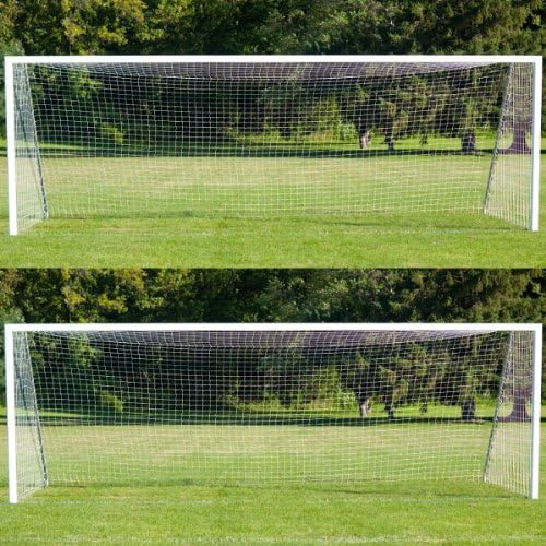 Pair of Wollowo 12ft x 6ft 7-a-side Football/Soccer Goal Replacement Net