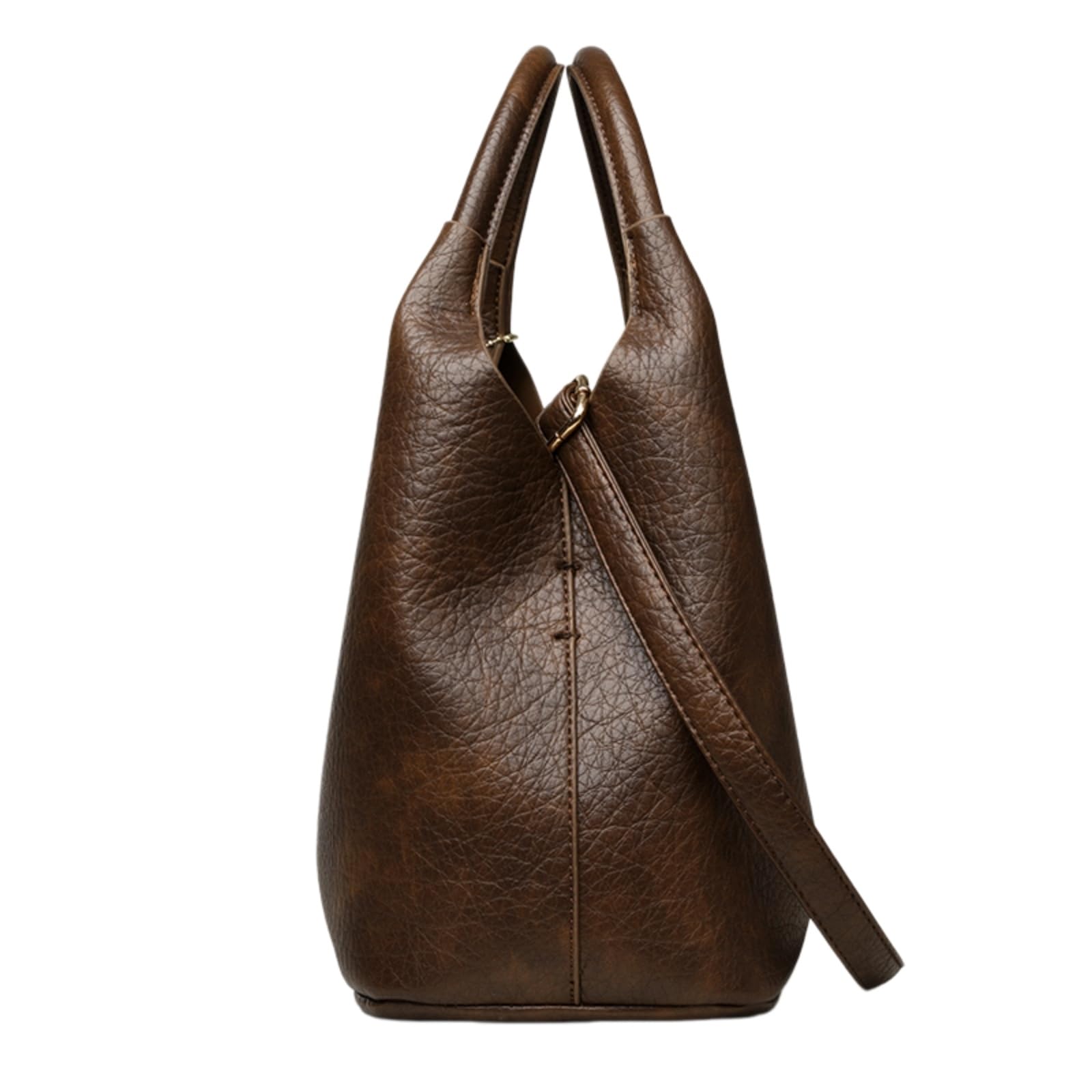Kosmetiktasche Frauen Weiche Leder Eimer Tasche Stilvolle Tote Handtasche Vielseitige Schulter Crossbody Täglichen Gebrauch-Gray-China Mainland