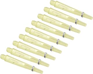 PATIKIL 35mm Dart Shafts, Medium 2BA Thread Plastic Dart Stems Dart Accessories for Steel Tip - 9 Pack (Yellow)
