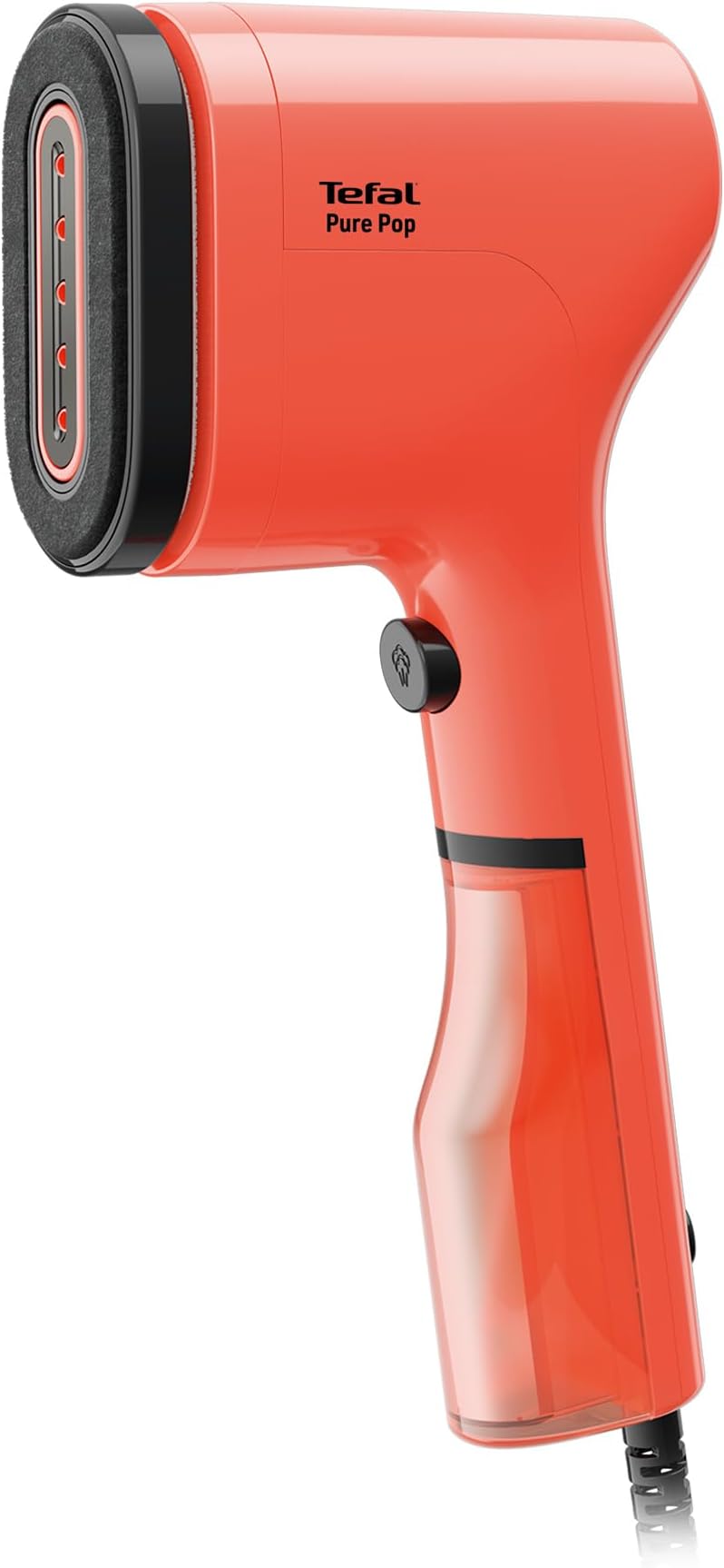 Tefal Pure Pop Handheld Garment Steamer | 1300W | Compact, Convenient Vertical Steaming | Reversible Pad | 2m Cable | 20g/min Steam | 15-sec Heat-Up | Red | No.1 Ironing Brand in Europe