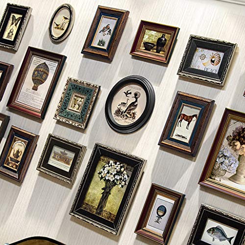 XYF Bilderrahmen Collage,Bilderrahmen Set Verschiedene Grogen,Retro Kunst Fotorahmen Kombination,Zu Hause Wohnzimmer… – Bild 5
