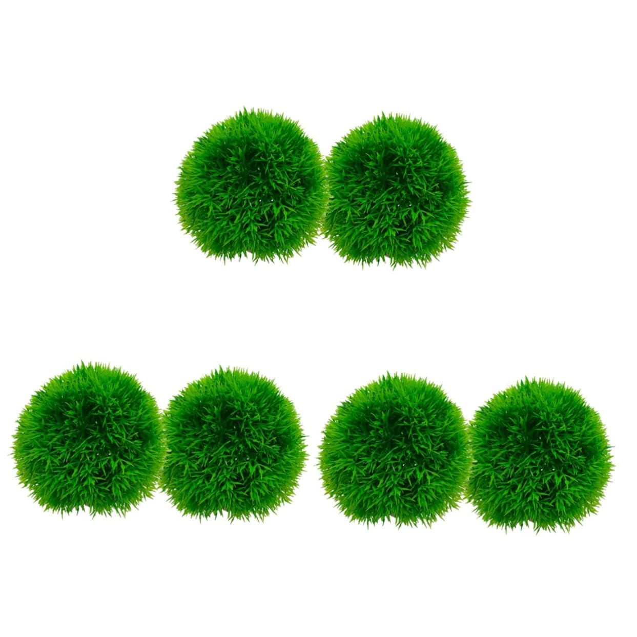 MAGICLULU 6stücke Aquarienpflanzen Wasserpflanzen Simulierte Grasball-Dekoration Für Fischbehälter Teich Und Aquarienlandschaft Und Für Fische