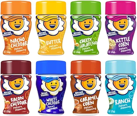 Kernel Season&#x27;s Popcorn Seasoning Mini Jars Variety Pack, 0.9 Ounce (Pack of 8)