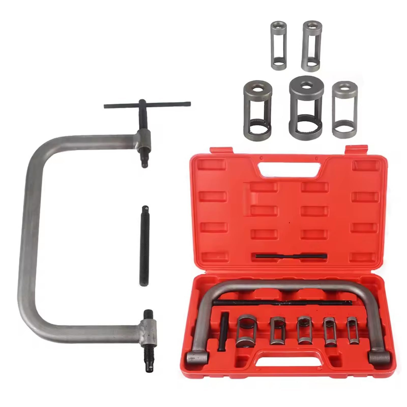 Lot de 10 outils de démontage et d'installation - Kit de serrage pour compresseur de ressort de soupape