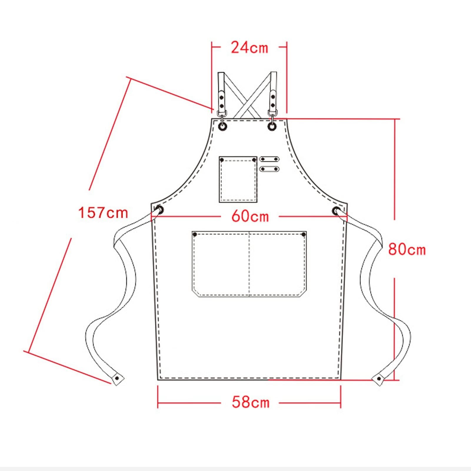 Fartuch szefa kuchni ， Fartuch Denim Bib Fartuch warsztatowy, fartuch narzędziowy, fartuch płócienny dla mężczyzn, odzież robocza Heavy Duty - fartuch narzędziowy