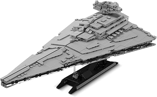 Miniatura 4 de Super Star Destructor Modelo de nave, 1845 piezas de destructor estelar de clase imperial, juguetes de bloques de construcción, impresionante