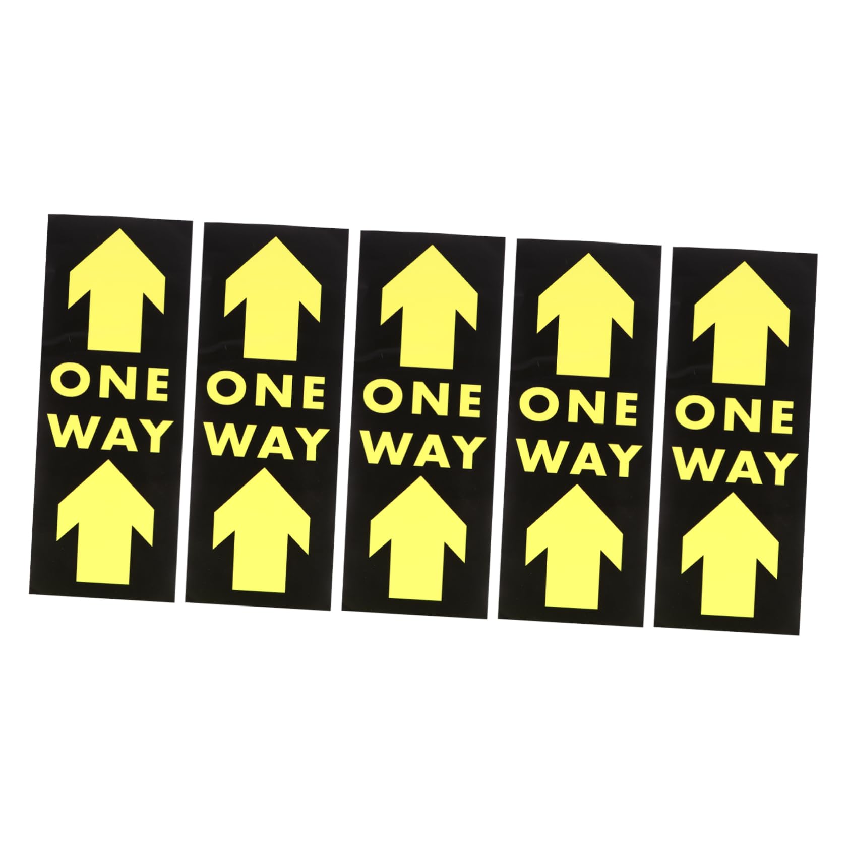 ARTIBETTER 5pcs Directional Arrow Sticker Safety Floor Sign Way Sign Floor Sticker Warning Decals Easy to Re-adjust