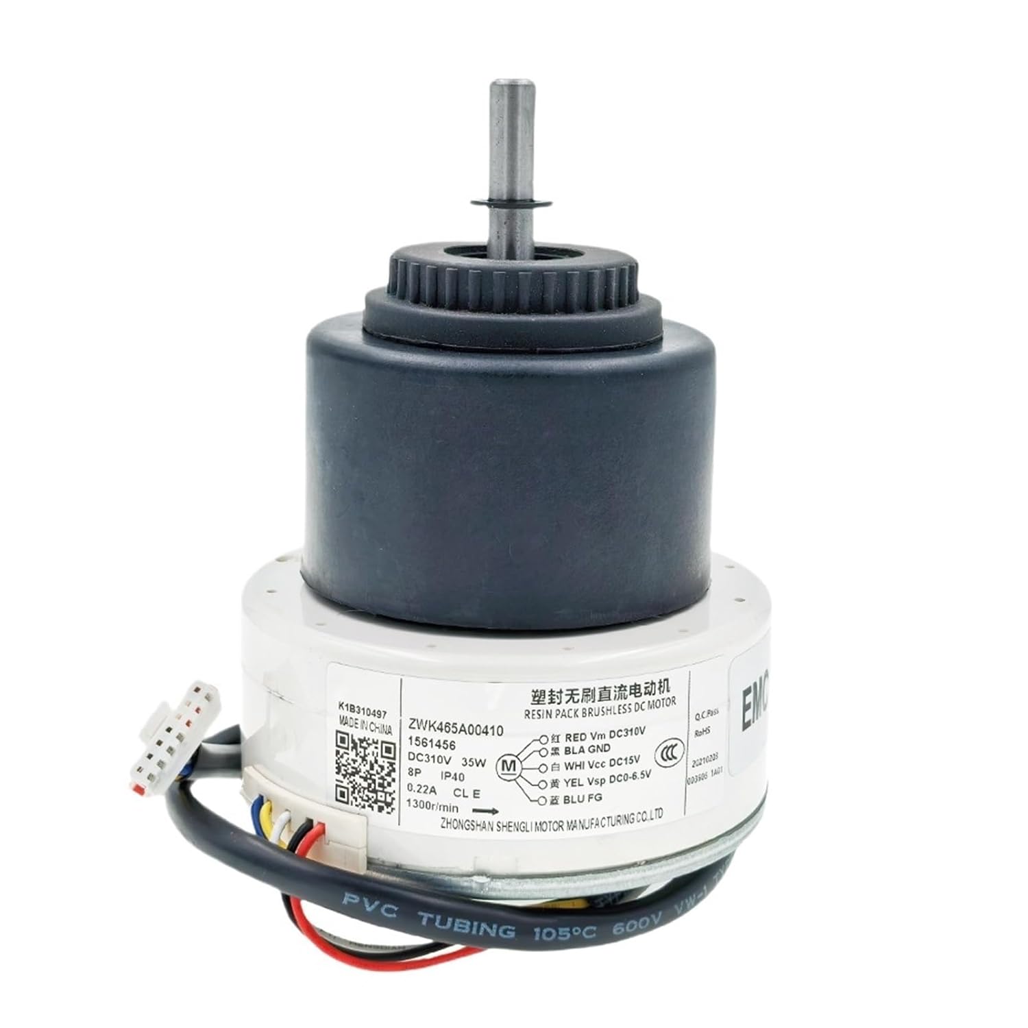 for Air Conditioner DC Fan Motor ZWK465A00410 DC310 35W 1300r/min 1561456 Conditioning Parts