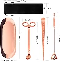 Vista 22 de 3 in 1 Candle Accessory Set, Candle Wick Trimmer Cutter, Candle Snuffer & Candle Wick Dipper for Candle Aromatherapy Lover Gift, Stainless Steel