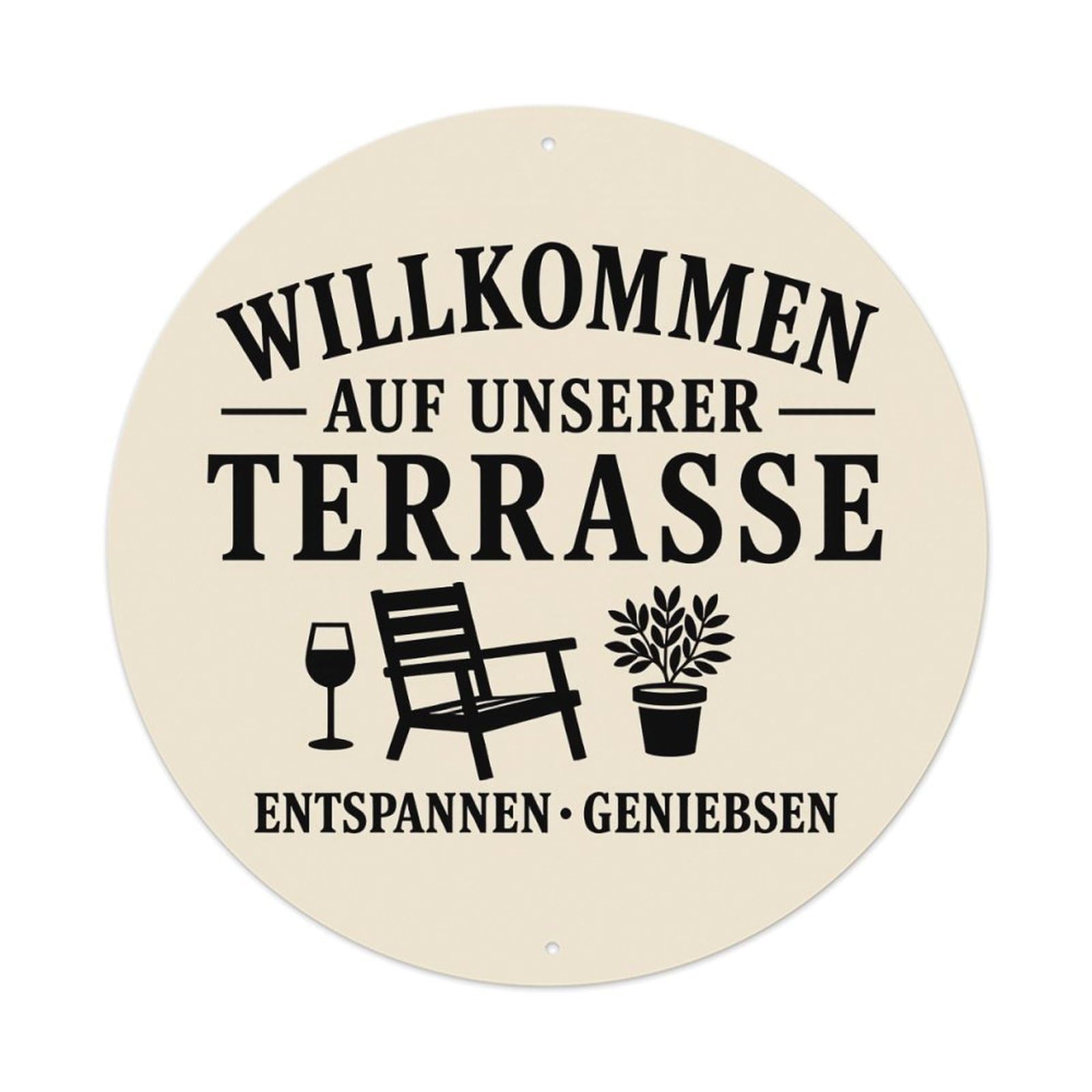 Welcome to Our Terrace Relax And Enjoy Tin Sign Vintage Style Home Bar Garden Wall Plaque Decor Metal Poster 8x12 Inch