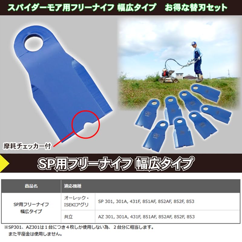 Amazon | 三陽金属 スパイダーモア用フリーナイフ 替刃 幅広（8