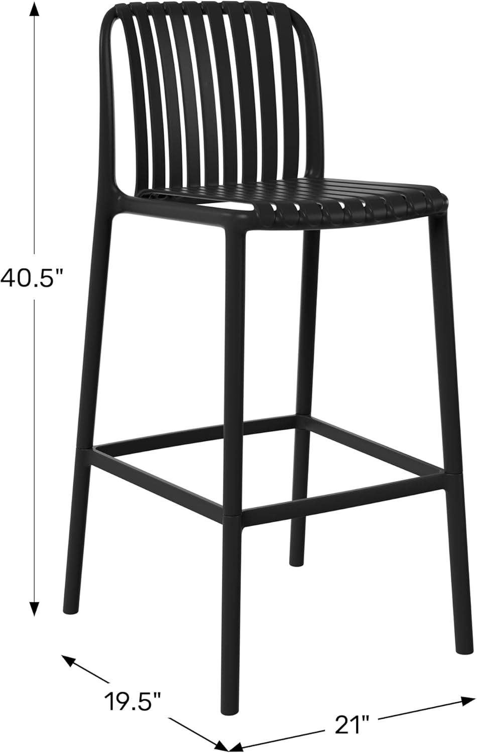 WestinTrends Playa 29.5" Outdoor Modern Polypropylene Plastic Patio Bar Height Stools (Set of 2), Olive Green