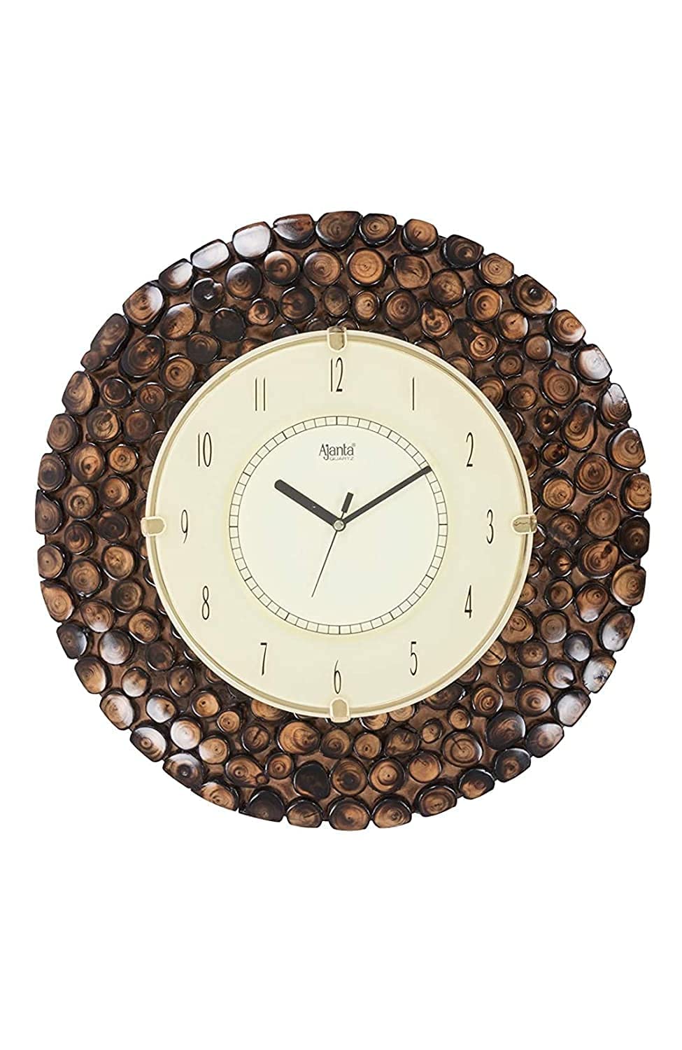 FRAYO Brand Ajanta Wood Handcrafted Round Wall Clock for Home, Living Room & Office- Made in India. (Round 16 Inch) (40 cm � 2 cm � 40 cm) (B09N3KMMVS) Amazon Price History, Amazon Price Tracker