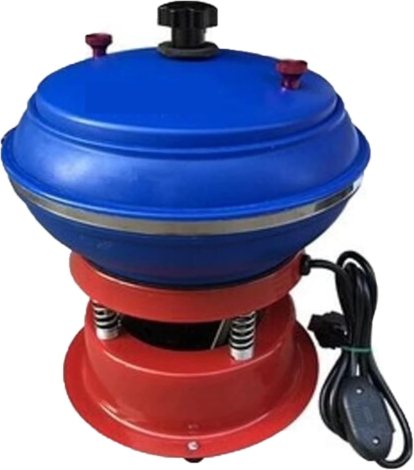 Elektryczna wibracyjna maszyna do polerowania biżuterii i skał, miska 20 cm o mocy 130 W i pojemności 6,2 l