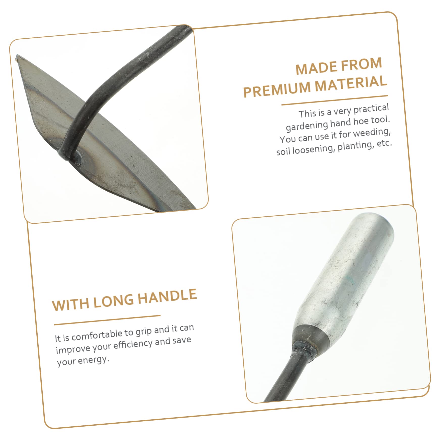 Toyvian Weeding Hoe Garden Hoe for Household Lightweight Non-Slip Handle for Daily Gardening Work