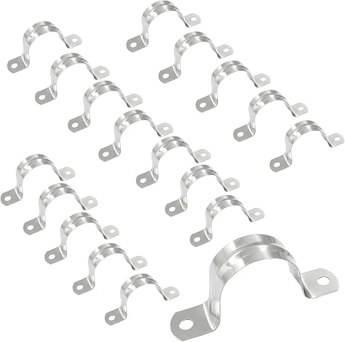 Miniatura 6 de Litoexpe 16 correas de tubo rígido de 1-3/4 pulgadas, abrazaderas de conducto de acero inoxidable M45 2 agujeros para cable U abrazadera de tubo