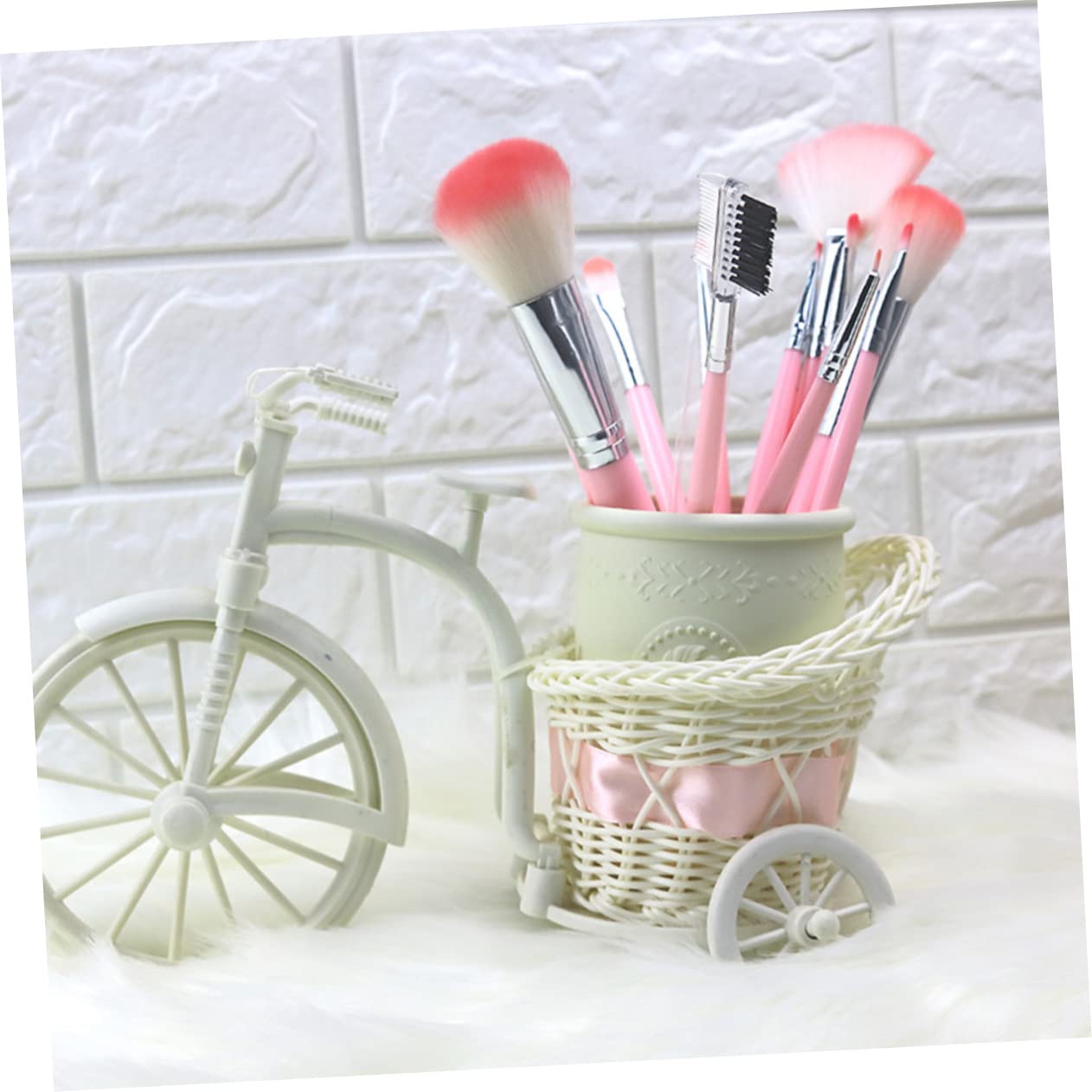 Uonlytech 3 Pièces Organisateur de Pinceaux de Maquillage Or Rangement Créatif pour Bureaux et Écoles Support de Stylos et Accessoires Design Élégant et Pratique