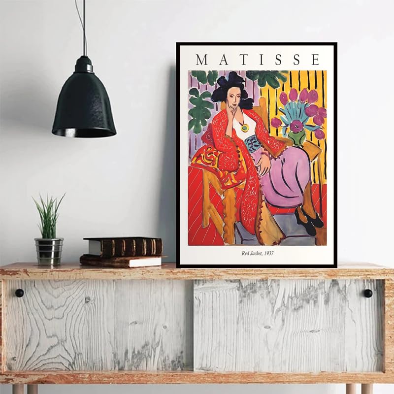 Amazon.co.jp: アンリ・マティス展 版画、ポスター《赤いジャケット