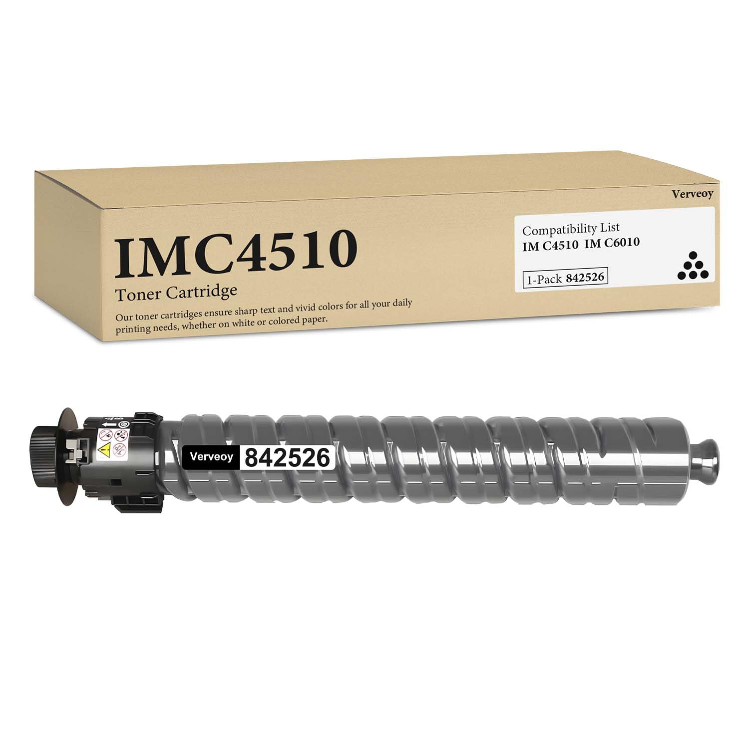 IM C4510 IM C6010 Black Toner Cartridge Replacement for Ricoh IM C4510 IM C6010 842526 Toner Compatible for Ricoh Lanier Savin IMC4510 IMC6010 IMC5510 IMC7010 Printer (1-Pack)