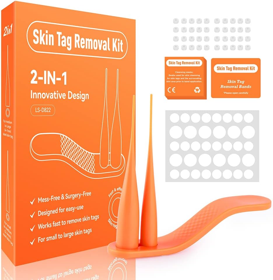Lescolton Auto Skin Tag Removal Kit Skin Tag Remover Device (Orange)