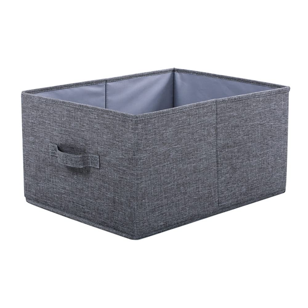 ETRGFTHU Clothes Storage Box Foldable Design for Home Use Wardrobe Sundries Organizer with Sturdy Handle Environmentally Friendly and Odorless(Grey)