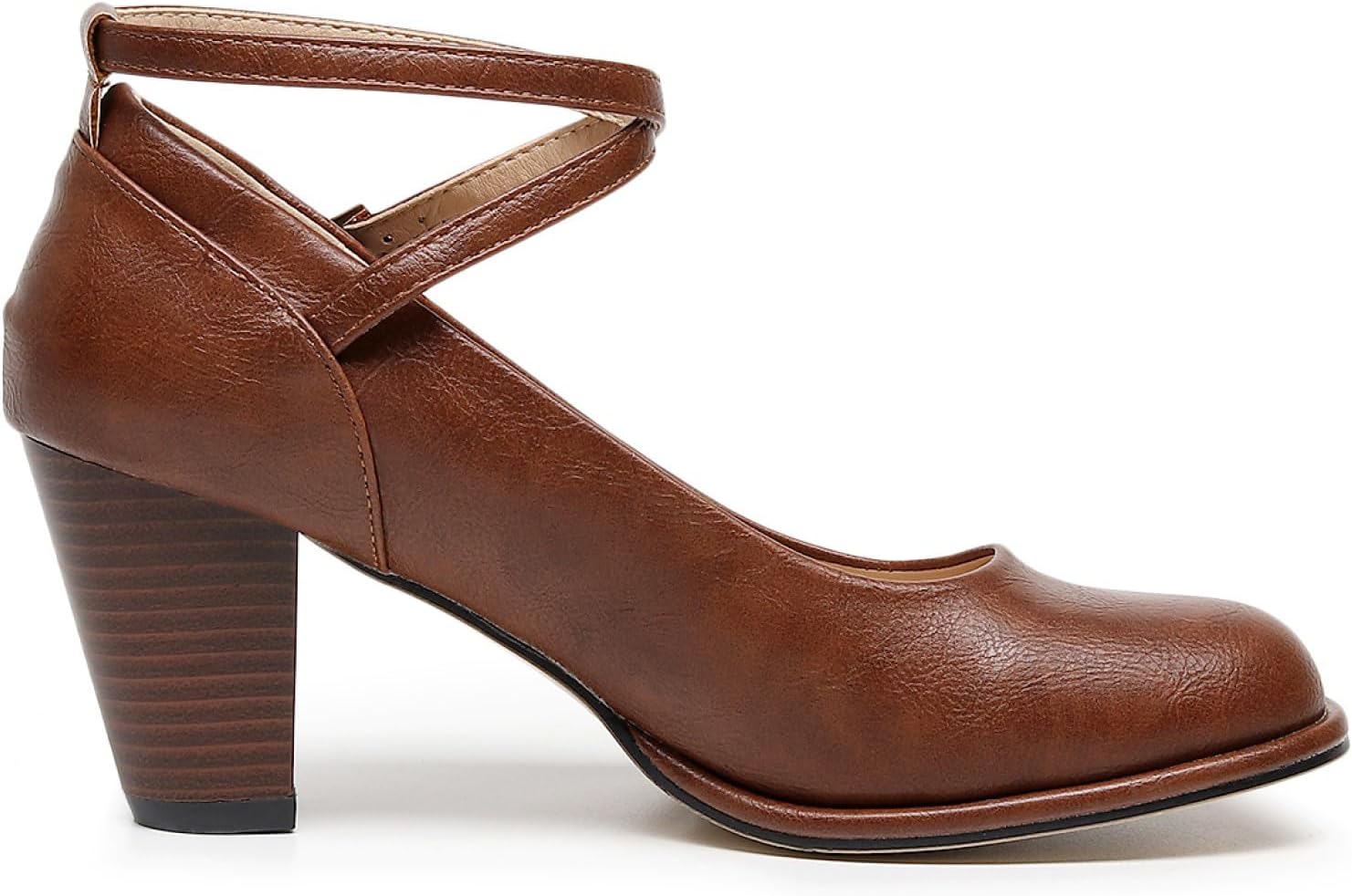 VenusCelia Women's X Strap Pump Heeled Shoe - Image 3