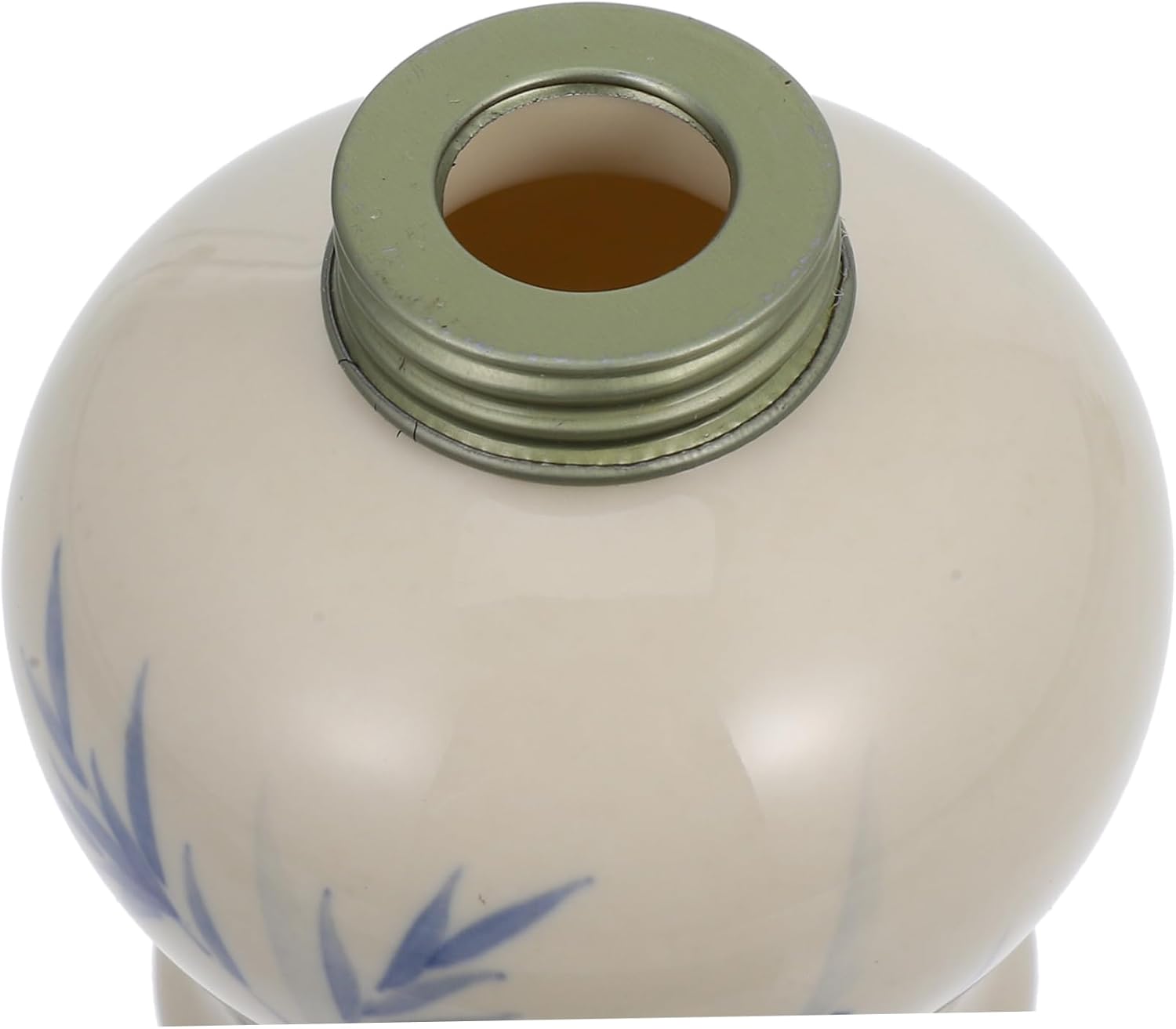 Vintage Kerosene Oil Lamp Open End Chimney Tubes Refillable Glass Lantern for Indoor Emergency Lighting Ceramic Hurricane Lamp for Home Décor