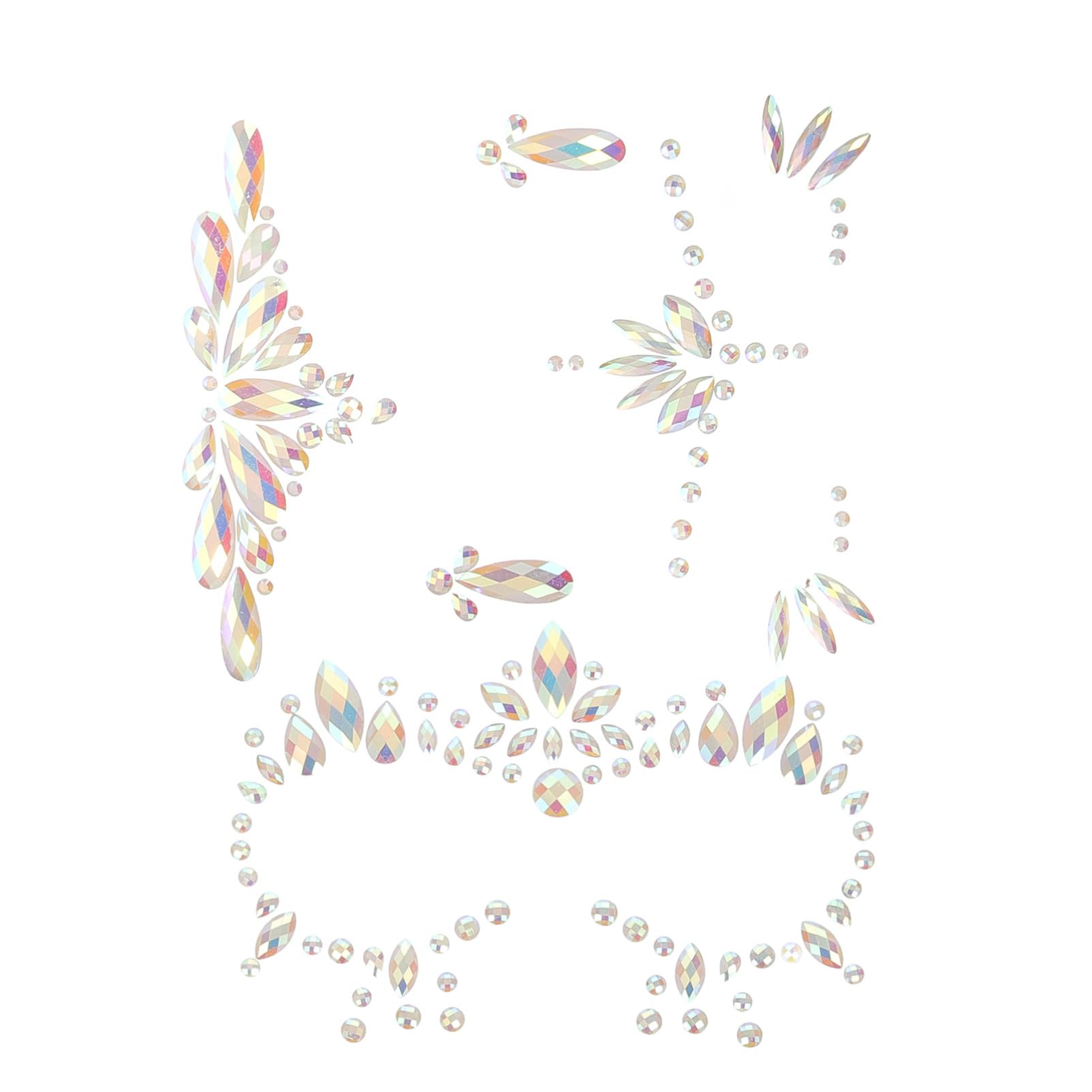 DOITOOL 12fogli Adesivi Brillantini Luminose Per Viso Gemme Per Feste Halloween e Festival Facili Da Applicare e Rimuovere Decorazioni Per Viso Sicure e Divertenti