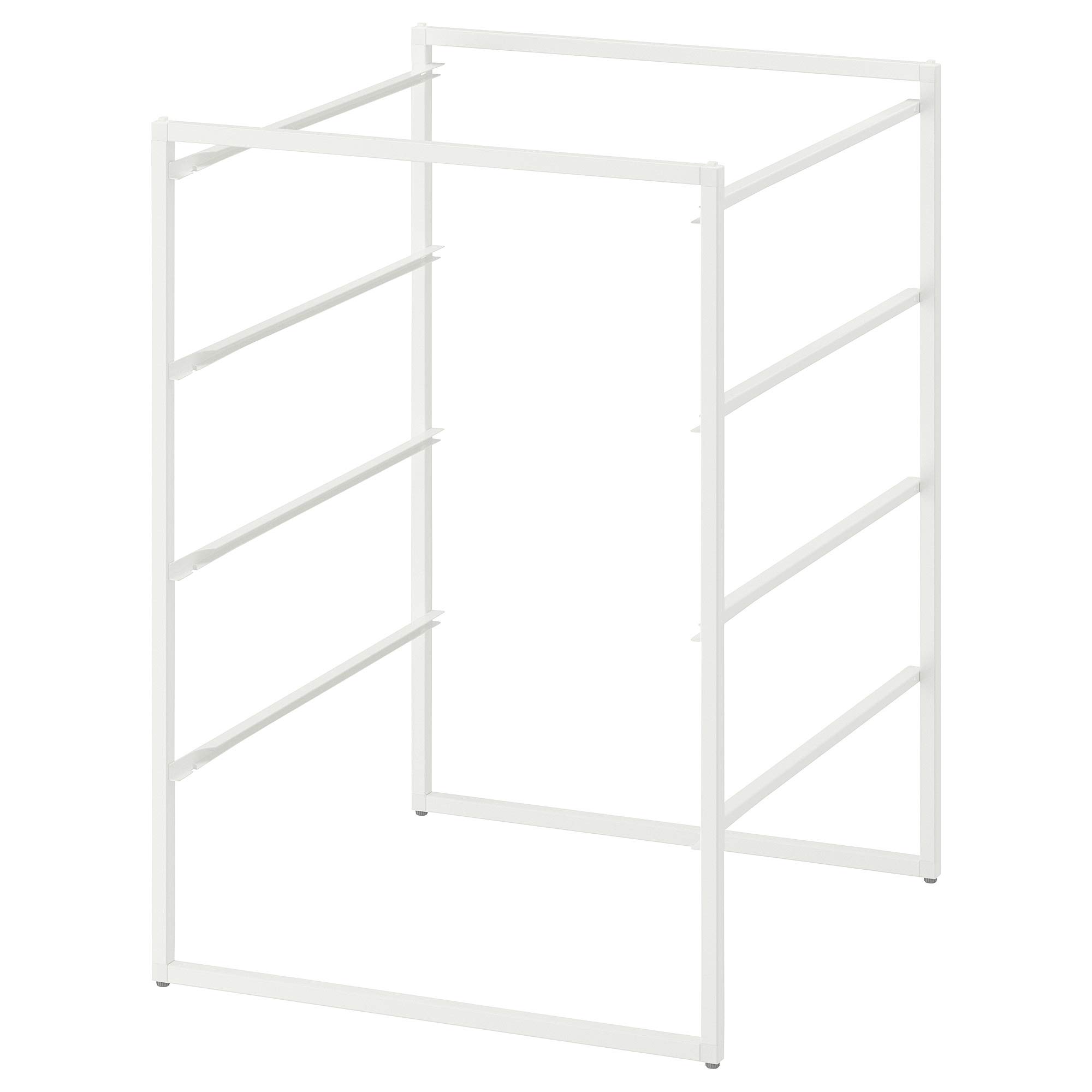 Cadre JONAXEL 50x51x70 cm blanc à glissières intégrées pour paniers de rangement
