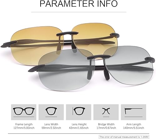 Miniatura 2 de Gafas de lectura bifocales sin montura 1.0, gafas de lectura anti luz azul  protección UV400, gafas de sol deportivas de uso lejano y casi doble