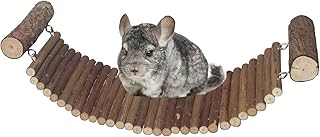 Chinchilla Wooden Ladder Bridge Platform Toy, Suspension Bridge, Small Animal Climbing Toys for Hamsters Sugar Glider Squirrel Gerbils Rat and Other Small Animals