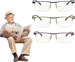 Phizeza Reading Glasses, Phizeza Far and Near Dual-use Reading Glasses, Phizeza Multi Focus Reading Glasses, Phizeza Progressive Reading Glasses (+4.00,BLACK)