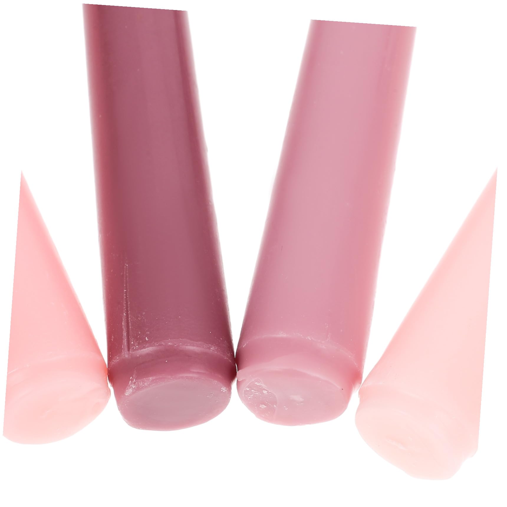 DOITOOL Nordische Duftkerzen 4 Stück Langstabkerzen Geruchlos Rauchfrei Rosa Verlauf Romantische Stimmungskerzen für Dinner und Dekor