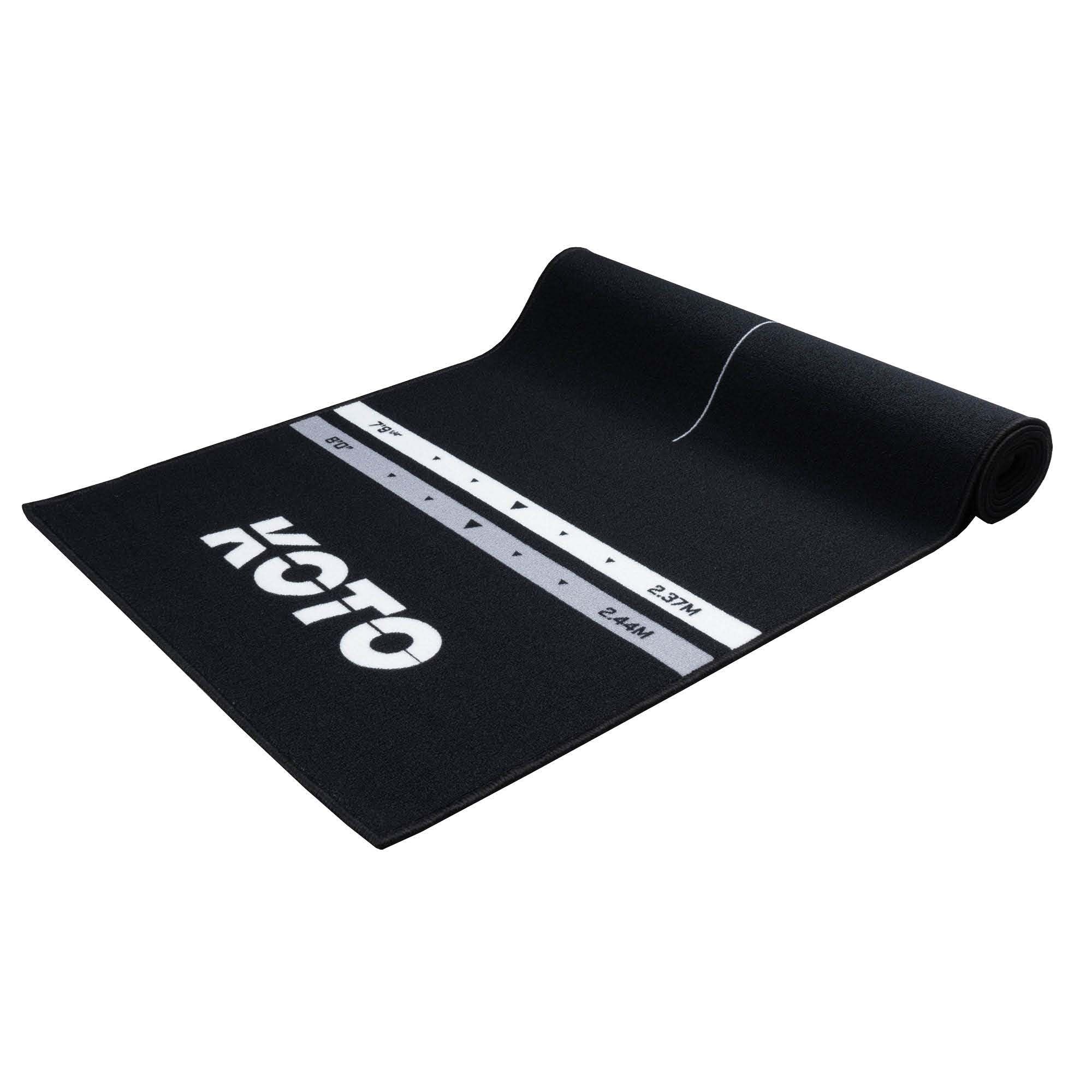 KOTO - Tapis de Fléchettes Checkout Oche Noir 285 x 80 cm + Oche INCL. Indicateur de Score, Antidérapant, Tapis Flechette Sol