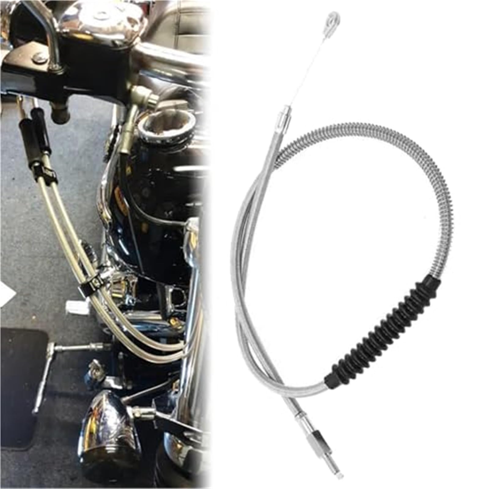 Cavo frizione intrecciato for motocicletta da 110 cm e 43,3 pollici, for Harley, Road King Electra Road Glide FLHR Moto Cavo frizione per moto